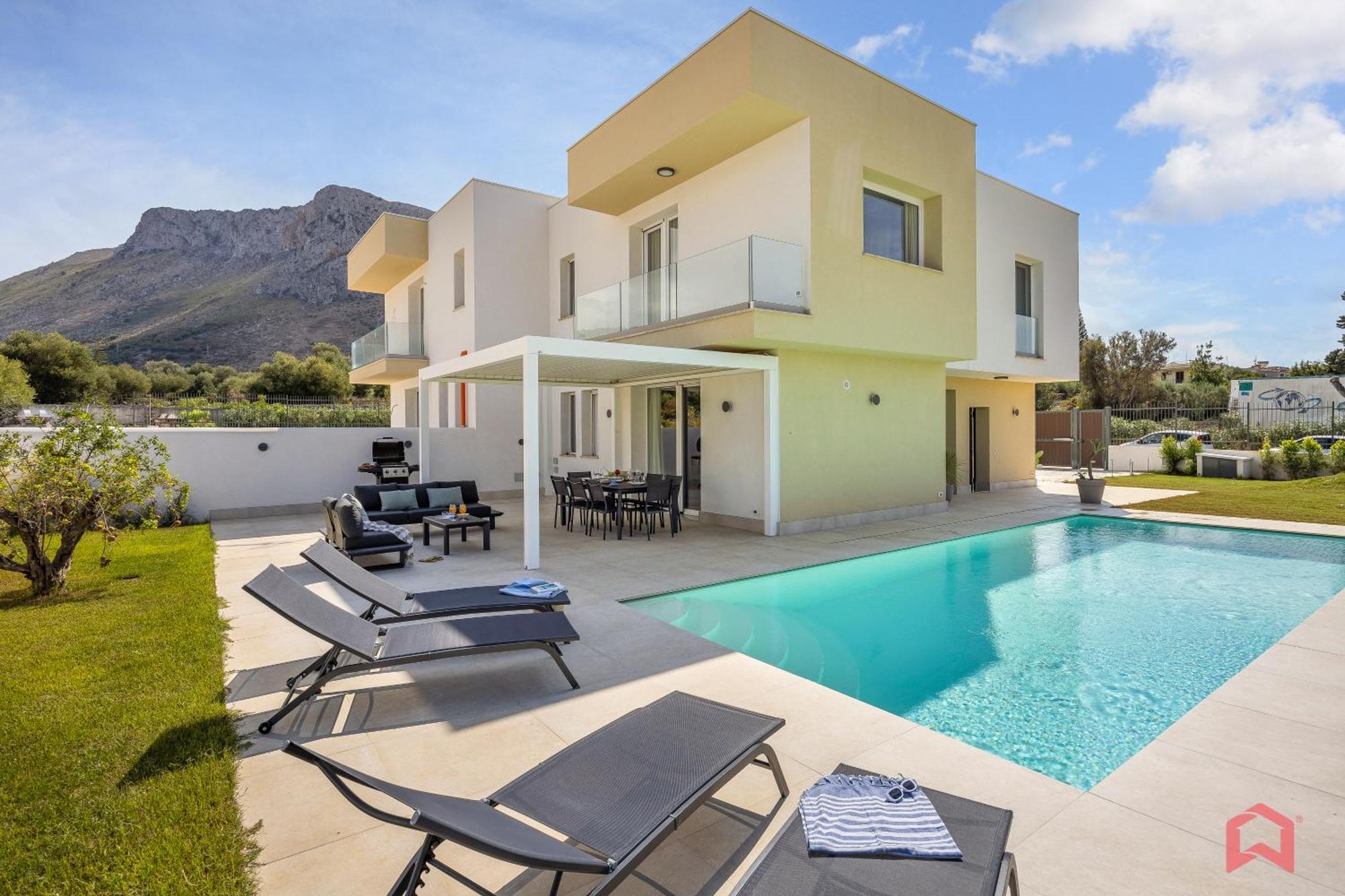 Brand New Villa With Private Heated Pool Terrasini Εξωτερικό φωτογραφία